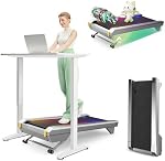 UREVO CyberPad Smart Walking Pad with 14% Auto Incline, Slim Under Desk Treadmill for Office Fitness, Brushless Motorized, Elegant Speed Lights, Spacious Surface, Digital Controller, AI-Powered App
