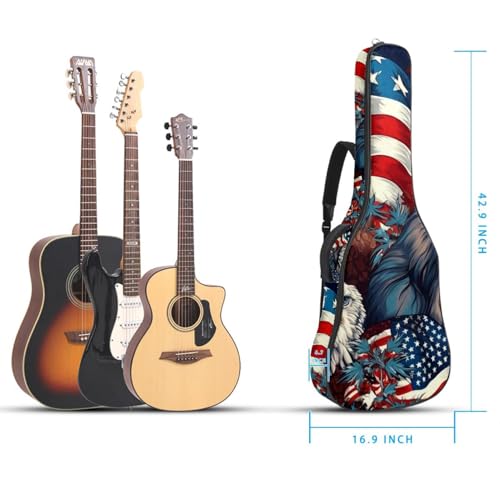 Sac pour guitare multicolore étui étanche 108cm à poches multiples