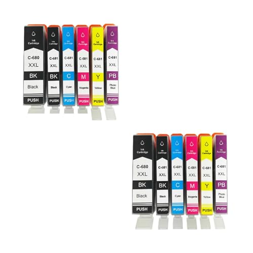 Cartouche d'encre XXL PGI-680 CLI-681 résolvant les pannes d'encre sur Canon TS706 TR7560
