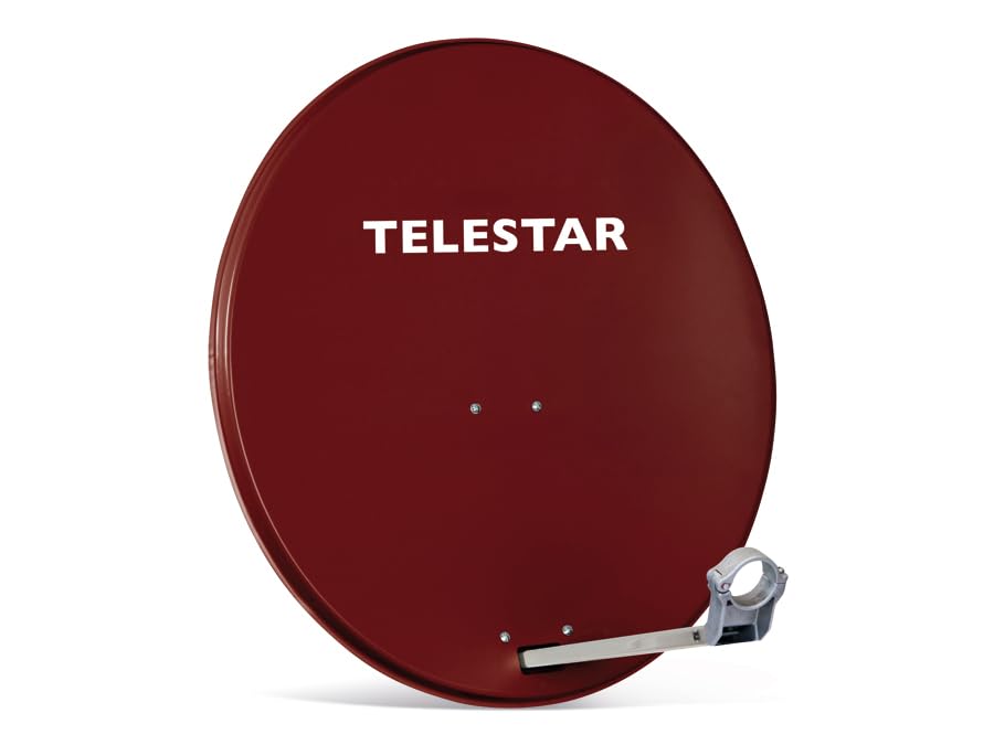 Specchio SAT Telestar, in alluminio, 60 cm – Antenna satellitare Offset Telestar, Alluminio Rosso, ý 60 cm