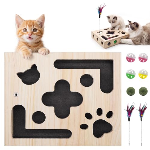 Cat-Toys-for-Indoor-Cats-Cat-Nail-File-Box-with-Interactive-Cat-Toys-2026-Upgraded-Cat-Puzzle-Feeder-Scratch-Puzzle-Toy-for-Indoor-Cats-Natural-Claw-Care-Natural-Wood Cat Toys for Indoor Cats - Cat Nail File Box with Interactive Cat Toys, 2026 Upgraded Cat Puzzle Feeder Scratch Puzzle Toy for Indoor Cats, Natural Claw Care (Natural Wood) - Image 1