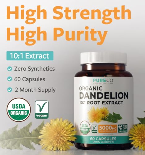 PURE CO Organic Dandelion Root Extract
