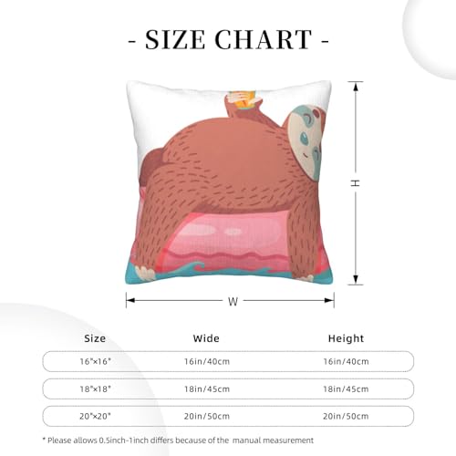 Housse coussin velours côtelé paresseux contre stress