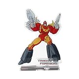 Transformers G1 Acrylic Standee Set - 8-Pack with Optimus Prime, Bumblebee, Jazz, Ironhide, Grimlock, Prowl, Hot Rod, Snarl (10x14.5cm Each) - Collectible Display Set for Fans (Hot Rod)