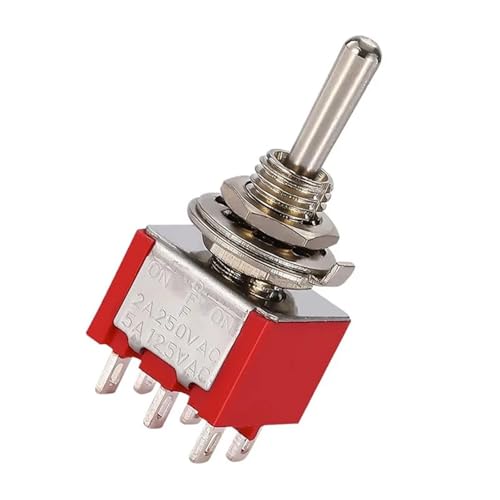 Interrupteur à bascule MTS-203 à 6 broches ON-OFF-ON 5A pour circuit électrique