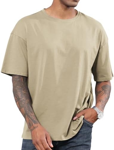 Men's Fashion Oversized Tshirts Workout Short Sleeve T-Shirt Dry Fit Lightweight Crewneck Tee Tops 1