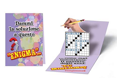 Bombo Biglietto auguri compleanno enigma