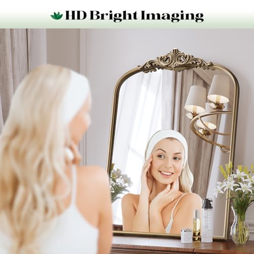 Wiserset Vintage Arched Mirror 24 Inchx36 Inch Antique Mirror Wall Decor Gold Bathroom Vanity Mirror thumb #2