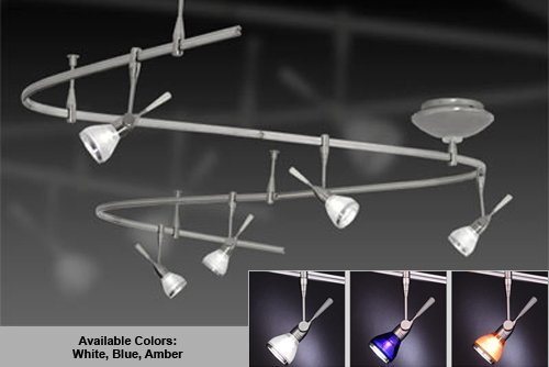 Modern Brushed Nickel Flexible Track Lighting Kit - Includes 300W Transformer