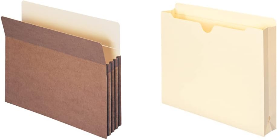 Smead File Pockets and File Jackets Bundle (25 Count) | Letter Size