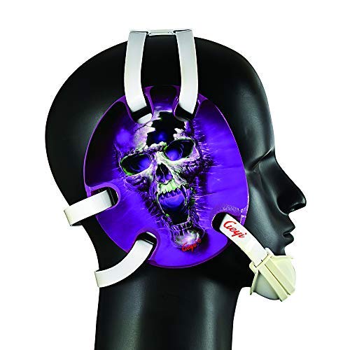 Geyi Wrestling Headgear with Purple fire Skull Decals