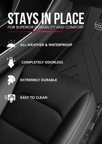 Image of Life Long Lasting Car Floor Mats Foot Mat Compatible for Hyundai Creta 2015-2020 Models - Black Colour (Pack of 3)