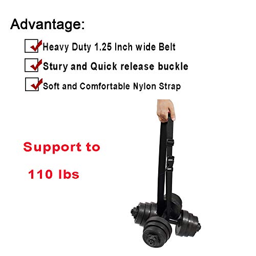 Image of Vigorport Utility Straps Quick Release Nylon Backpack Accessory Bag Strap,Adjustable for Hiking,Travel,Outdoor Sports-4 Pack (Black, 1.25 inch W-72 L)