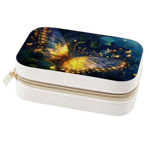 Boîte à bijoux de voyage portable compacte pour protéger colliers et bagues
