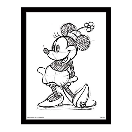 Cadre Minnie Mouse pour chambre enfant - Déco murale Disney 30x40 cm
