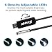 Seesi USB Endoscope Borescope Inspection Camera 0.33 Inch 50 foot/15 Meter HD 2MP 1200P Waterproof with 6pcs Density Adjustable Dimmable LEDs for Automotive Sewer Pipe Vent Inspections