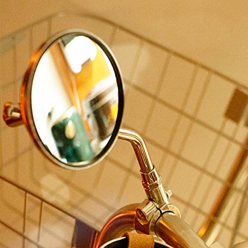 Xifowe Vintage Bike Mirror Metal Bicycle Mirrors For Handlebars Rearview Mirror Cruiser Bike Mirror Electric Bike Mirror Side Mirror Galvanized Steel Frame For The Retro Bike Parts #TOP4