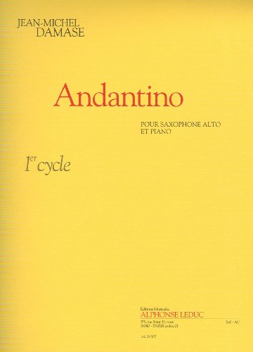 Andantino (cycle 1) Pour Saxophone Alto Et Piano