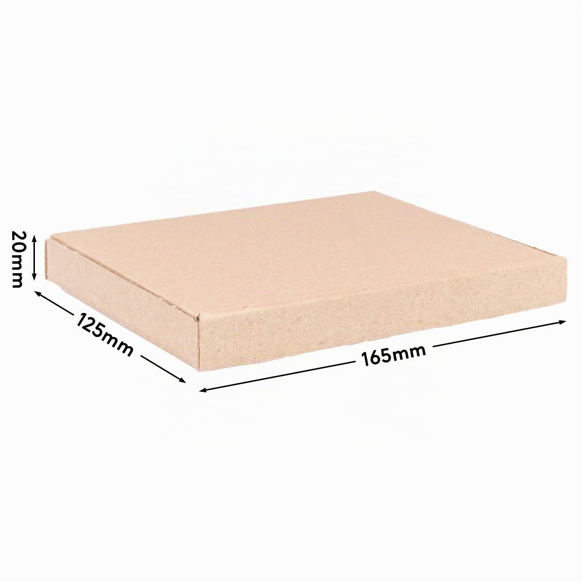 100 boîtes carton extra-plates 16,5 x 12,5 x 2 cm brun - GB 0 - verpacking