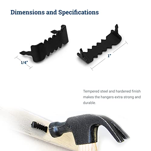Sawtooth Picture Hangers No Nail - 100 Pack - 1 Inch - Black Sawtooth Hanger #TOP1