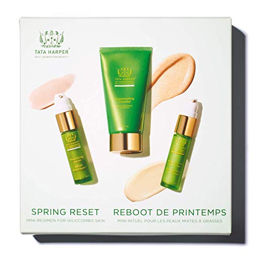NEW Tata Harper Spring Reset Skincare Set, Mini-Regimen for Oily/Combo Skin, 100% Natural, Made Fresh in Vermont