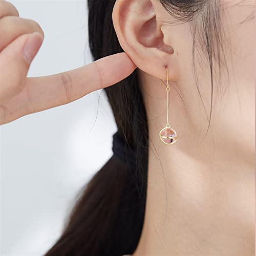 Boucles d'oreilles argent 925 perles en verre pour femme style tendance