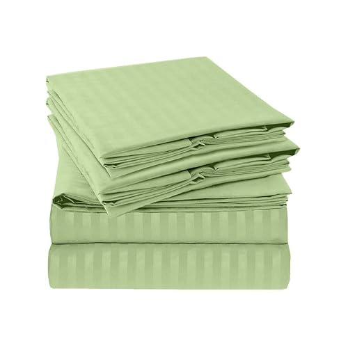 Moss Stripe Queen Size Sleeper Sofa Sheets 100% Egyptian Cotton 600 TC