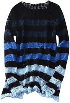 2024 Gestreepte Sweatshirt Trui Oversized Gebreide Lange Mouwen Trui Dames Trui Petite, Koffie, XL
