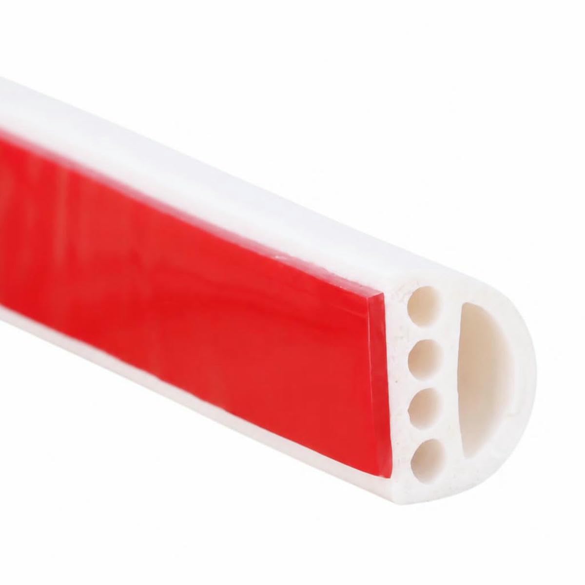 New 6M Silicone Rubber Weather Strip I/E/D Type Seal Strip for Doors Self Adhesive Anti Collision Soundproof Waterproof-9X6mm white-6M