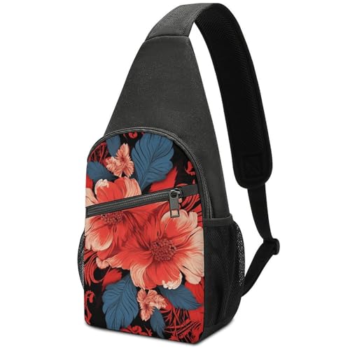 Bolso bandolera floral ligero para senderismo y viaje miniatura 1