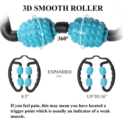 Massageroller U-vorm triggerpunt voor arm been nek spierweefsel fitness gym yoga pilates sport 4 wielen blokken yoga… - Image 5