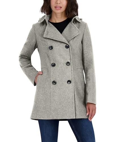 Nautica Women's Double Breasted Peacoat with Removable Hood
