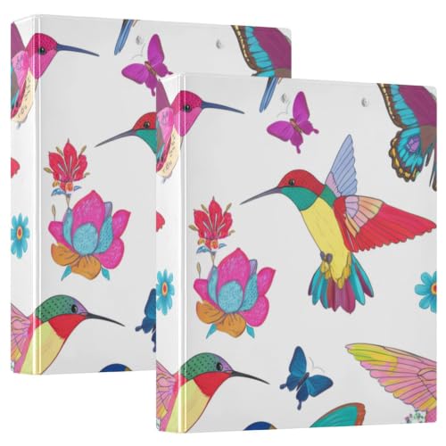 Classeurs à 3 anneaux colibris pour l'école l'université le bureau organisation Ex2