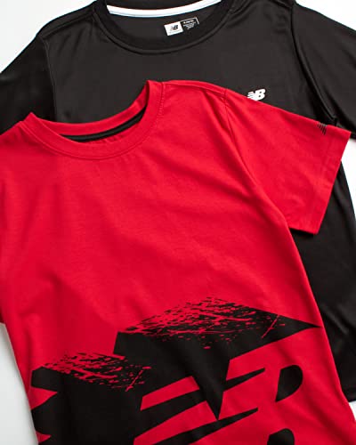 New Balance Camisetas esportivas esportivas para meninos – Pacote com 4 camisetas esportivas para de