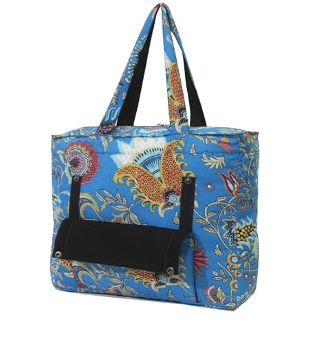 INDIAN CRAFT CASTLE Tote Bag with Yoga Mat Carrier Pocket Carryall Shoulder Bag for Office, Workout, Pilates, Travel, Beach and Gym2