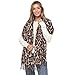 Glamexx24 Damen XXL Schal Kuscheliger warmer Leoparden Muster 3 farbiger Fransen Poncho Schal Oversized Deckenschal