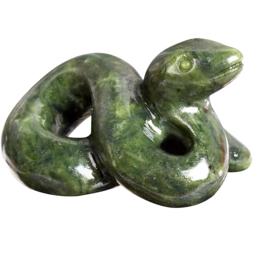 Figura decorativa de serpiente en cristal natural 2 pulgadas miniatura 1
