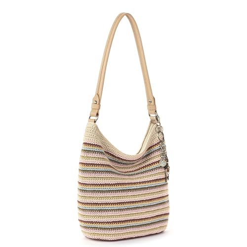 Image of The Sak Sequoia Hobo Bag - Hand Crochet Large Women's Purse for Everyday & Travel - Durable Handbag & Tote With Zipper Pocket