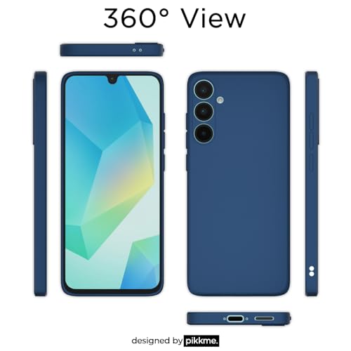 Image of Outlouders Back Cover for Samsung Galaxy A56 5G | Camera Protection | Durable Soft Matte Silicone Bumper Case (Blue)
