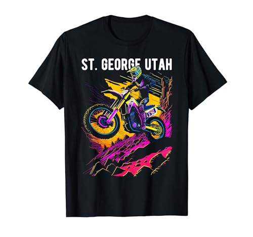 St George Utah Motocross Dirt Bike Motorcycle Design T-Shirt