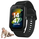 Vexorium Fall Alert Devices for Elderly, Smartwatch with Fall Detection, GPS Tracker, SOS Button, HD Video Call, Waterproof IP67 for Seniors,Black