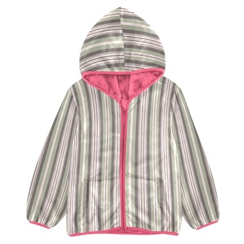 GuoChe Striped Pink Baby Boy Sherpa Jacket