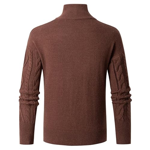 JEKE-DG Men's Casual Regular Fit Cardigan Sweater Knitted Solid Thick Warm Sweater Button Down Soft Solid Sweaters3