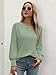 ATHMILE Womens Fall Tops Fashion 2025 Outfits Womens Long Sleeve Tops Tshirts Shirts Clothes Clothing Crewneck Tunic Green Top Trendy T Shirts Business Blouses for Women Dressy Casual