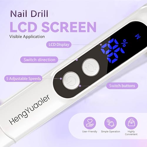 Perceuse à ongles portable blanche pour manucure et pédicure nomade - 4