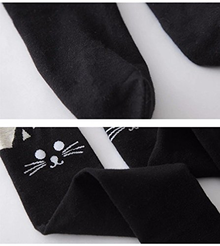 DreamHigh Girl's Black Cat Hosiery Long Cotton Overall Bottom Tights2
