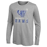 Outerstuff NFL Men's Red Zone Long Sleeve Performance T-Shirt Top, Los Angeles Rams, Large