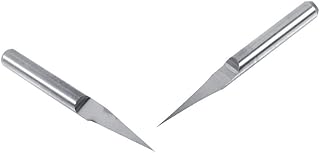10 Carbide Engraving Tools, 10 Degrees 0.1mm Coated Carbide Engraving Bits, PCB Engraving CNC Router Tool (Pack of 10)