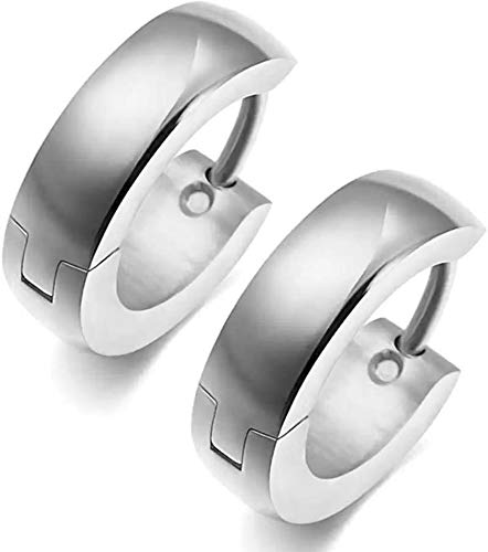 Hoop Bali 316L Stainless Steel Earrings for Men and Boys | Fashion Non Piercing Earrings for Men | Stainless Steel Earrings for Boys