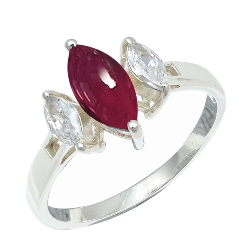 Edelstein Ring für Damen und Herren aus 925 Sterling Silber Schmuck handgefertigt CRG1244AA